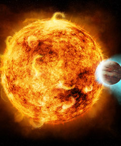 Обнаружена звезда, которая "поджаривает" свою планету рентгеновским излучением