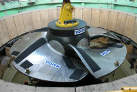 На Саратовской ГЭС смонтировали рабочее колесо первой новой турбины