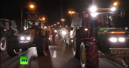 Бельгийские фермеры перекрывают дороги, требуя повышения закупочной цены на ...
