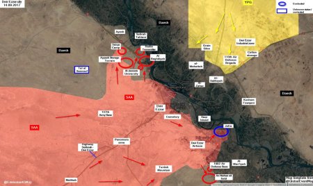 Сирийская армия вышла к Евфрату севернее Дейр-эз-Зора - Военный Обозреватель