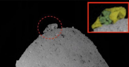 На фото астероида Рюгу уфолог заметил гигантское лицо женщины-гуманоида