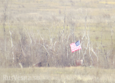 ВСУ на своих позициях на Донбассе подняли флаги США (ФОТО)