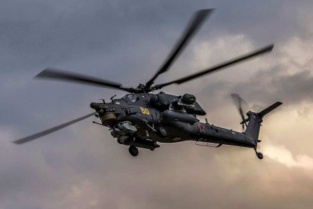 Ударные вертолёты уничтожают натовскую бронетехнику на Времеевском выступе (ВИДЕО)